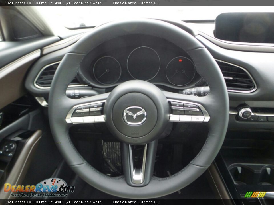 2021 Mazda CX-30 Premium AWD Jet Black Mica / White Photo #7
