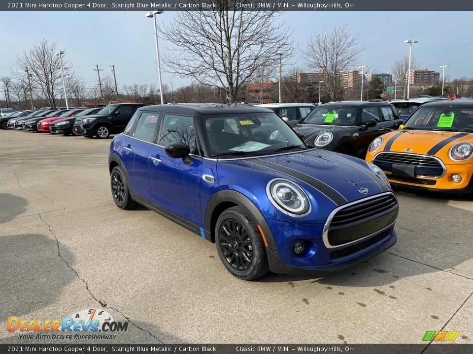 2021 Mini Hardtop Cooper 4 Door Starlight Blue Metallic / Carbon Black Photo #1