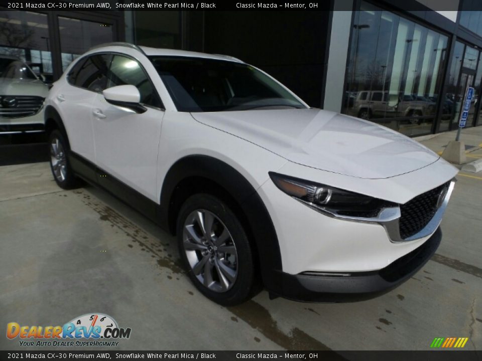 2021 Mazda CX-30 Premium AWD Snowflake White Pearl Mica / Black Photo #1