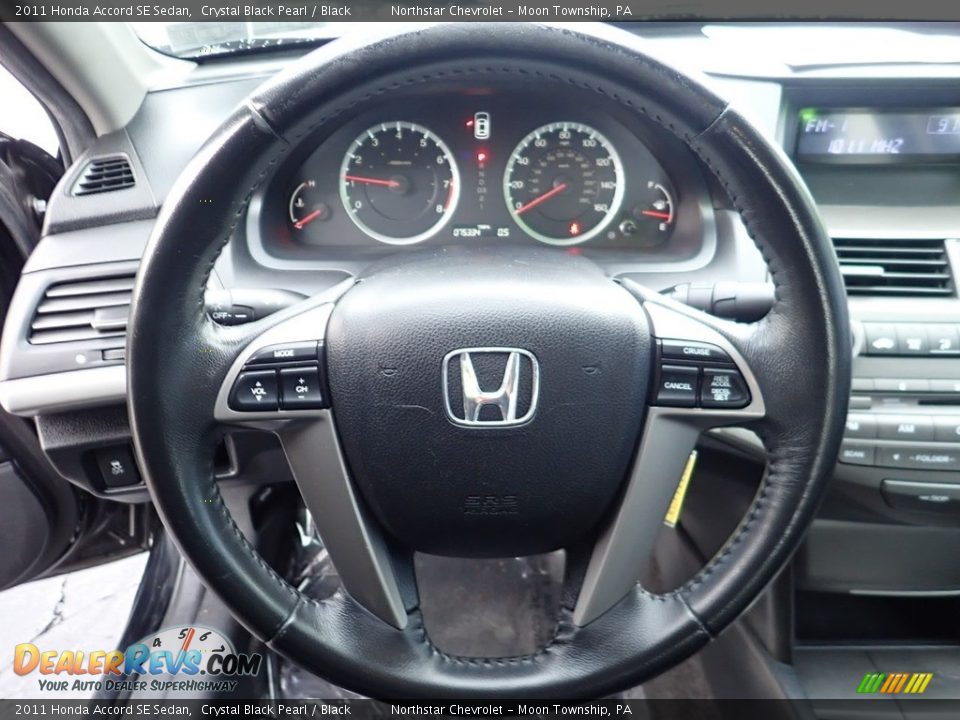 2011 Honda Accord SE Sedan Crystal Black Pearl / Black Photo #26