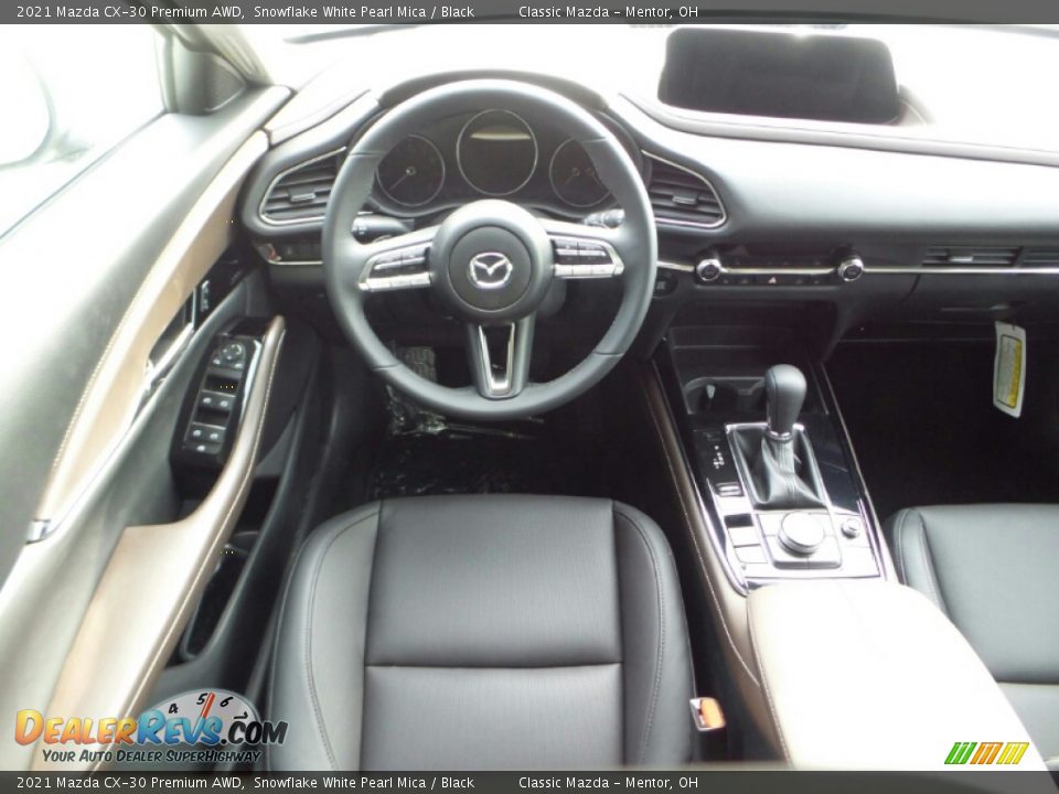 2021 Mazda CX-30 Premium AWD Snowflake White Pearl Mica / Black Photo #6