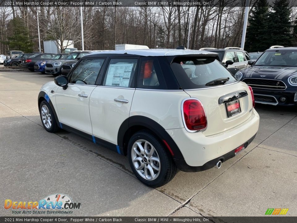 2021 Mini Hardtop Cooper 4 Door Pepper White / Carbon Black Photo #2