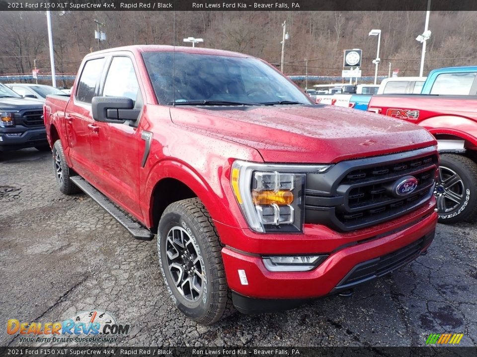 2021 Ford F150 XLT SuperCrew 4x4 Rapid Red / Black Photo #3