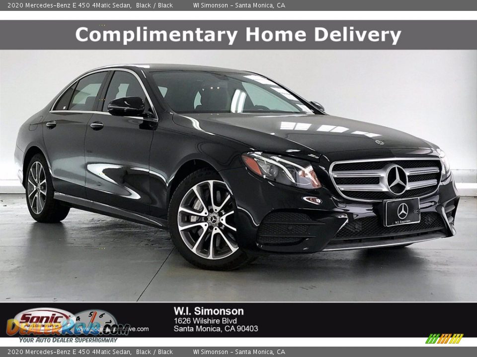 2020 Mercedes-Benz E 450 4Matic Sedan Black / Black Photo #1