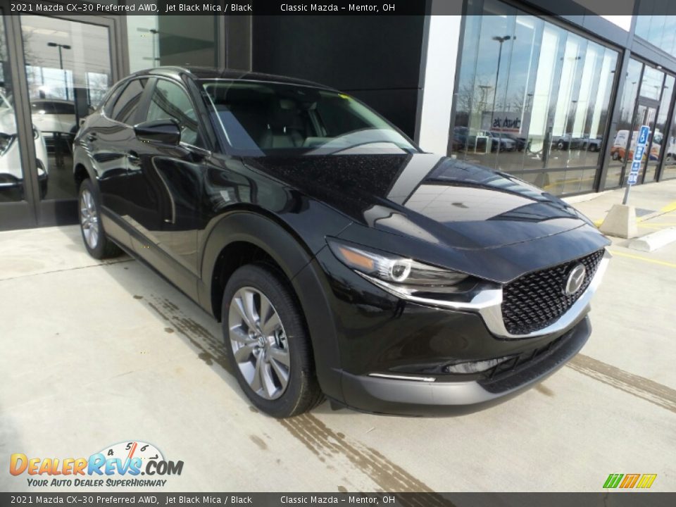 2021 Mazda CX-30 Preferred AWD Jet Black Mica / Black Photo #1