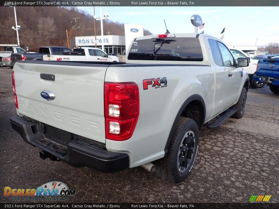 2021 Ford Ranger STX SuperCab 4x4 Cactus Gray Metallic / Ebony Photo #2