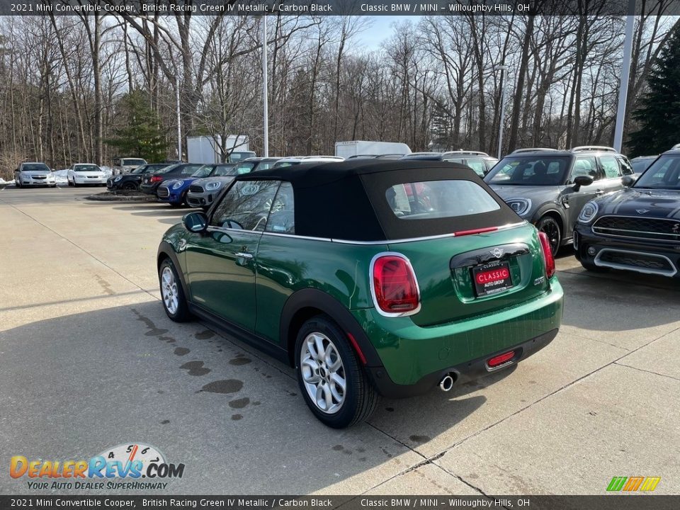 2021 Mini Convertible Cooper British Racing Green IV Metallic / Carbon Black Photo #2