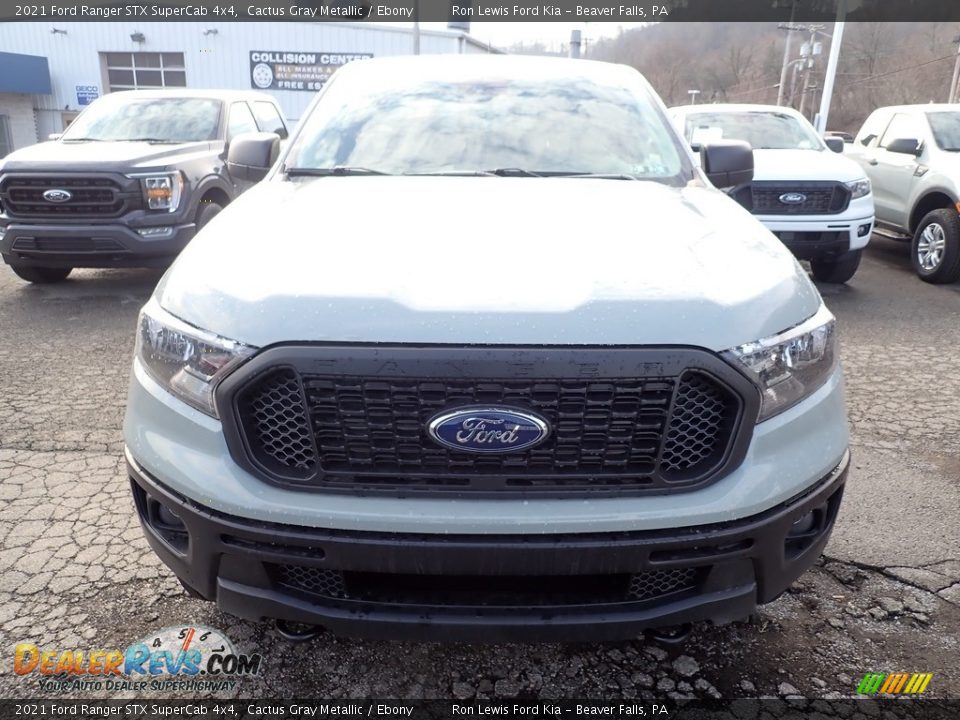 2021 Ford Ranger STX SuperCab 4x4 Cactus Gray Metallic / Ebony Photo #4