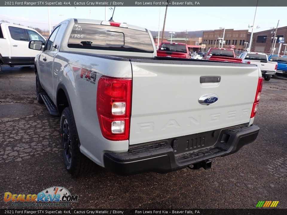 2021 Ford Ranger STX SuperCab 4x4 Cactus Gray Metallic / Ebony Photo #6