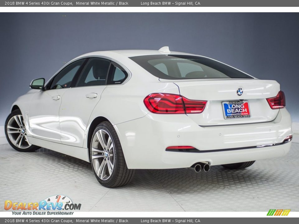 2018 BMW 4 Series 430i Gran Coupe Mineral White Metallic / Black Photo #10