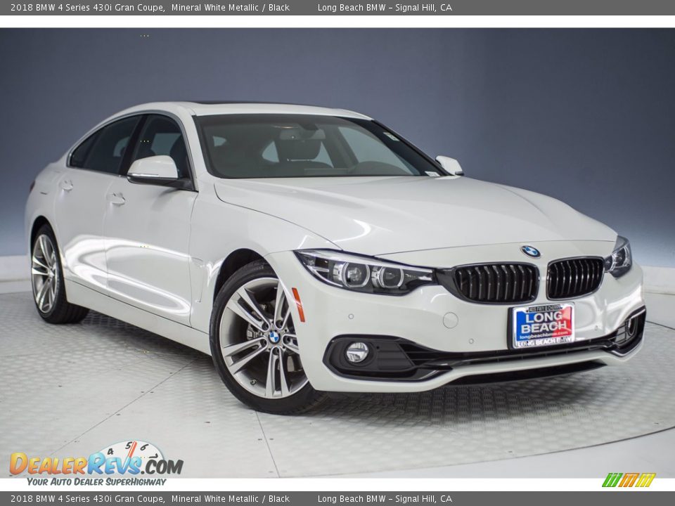 2018 BMW 4 Series 430i Gran Coupe Mineral White Metallic / Black Photo #12