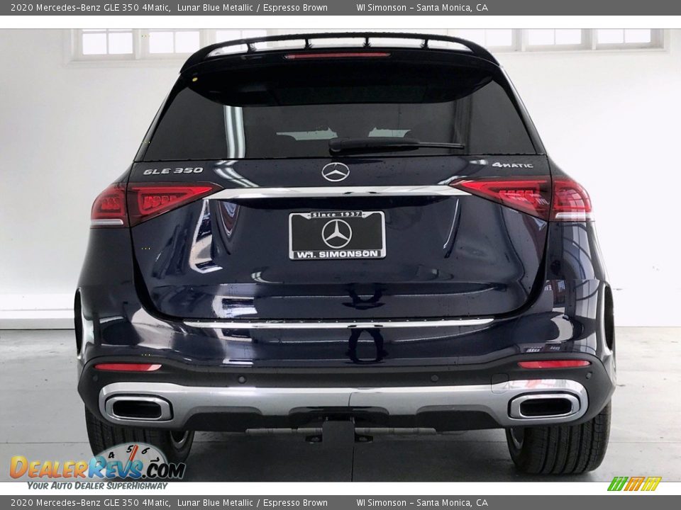 2020 Mercedes-Benz GLE 350 4Matic Lunar Blue Metallic / Espresso Brown Photo #3