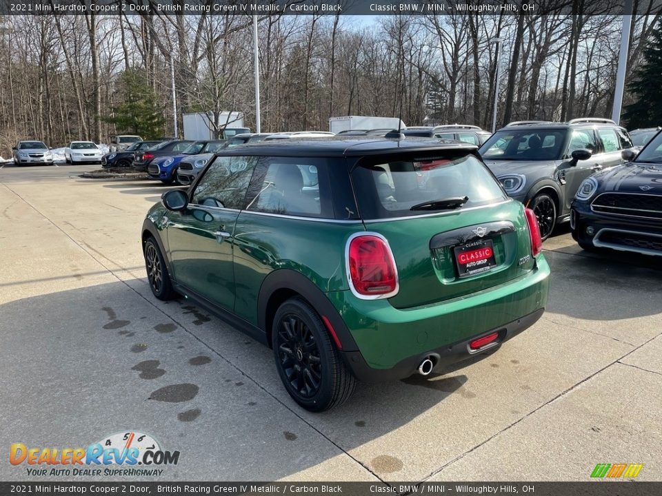 2021 Mini Hardtop Cooper 2 Door British Racing Green IV Metallic / Carbon Black Photo #2