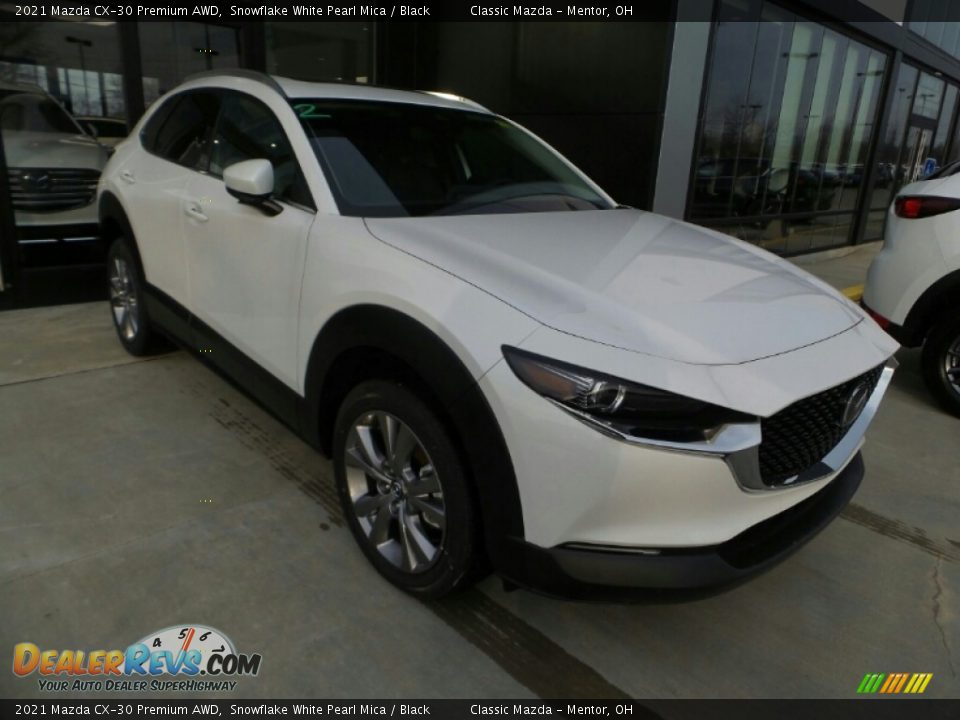 2021 Mazda CX-30 Premium AWD Snowflake White Pearl Mica / Black Photo #1