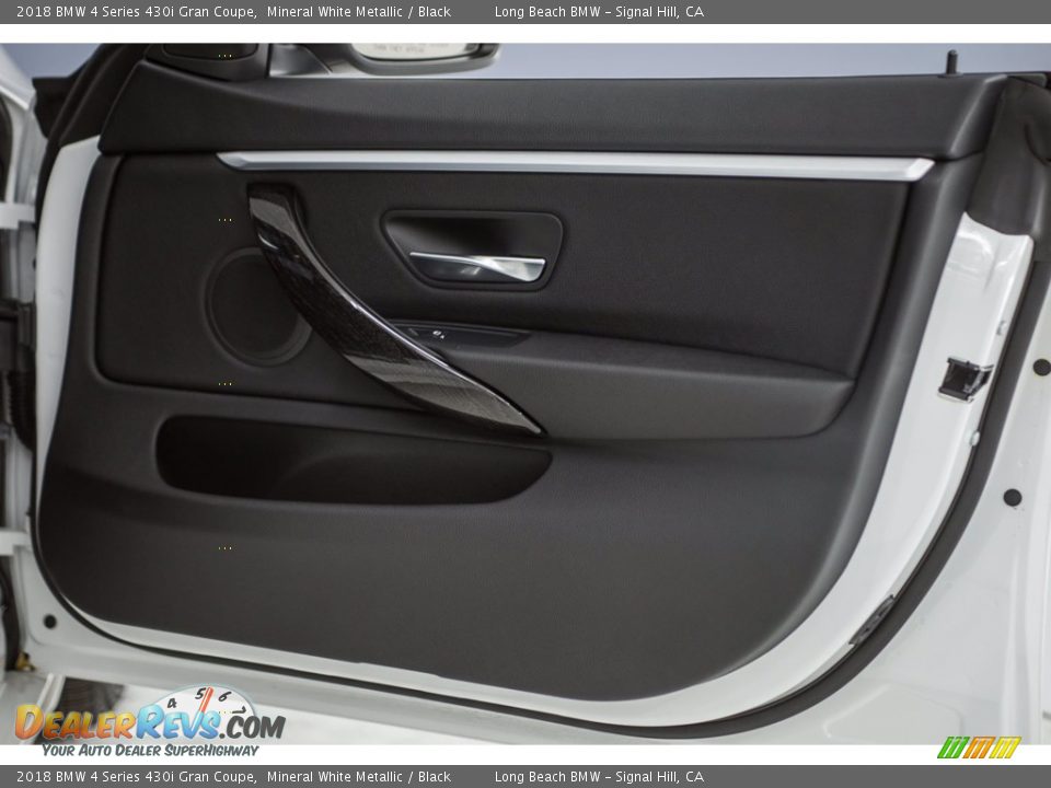 2018 BMW 4 Series 430i Gran Coupe Mineral White Metallic / Black Photo #23