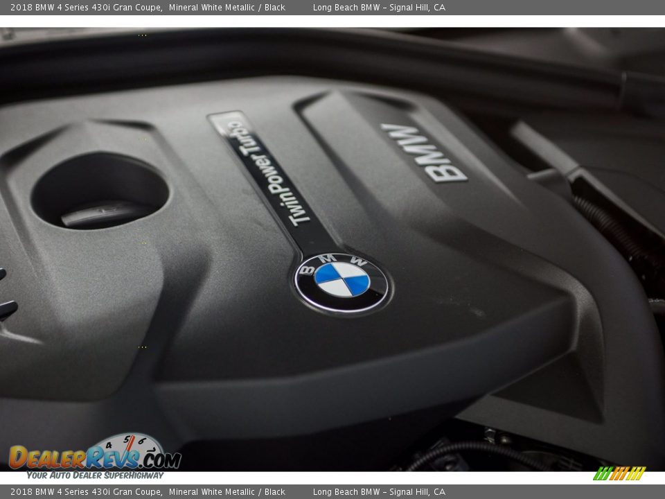 2018 BMW 4 Series 430i Gran Coupe Mineral White Metallic / Black Photo #24