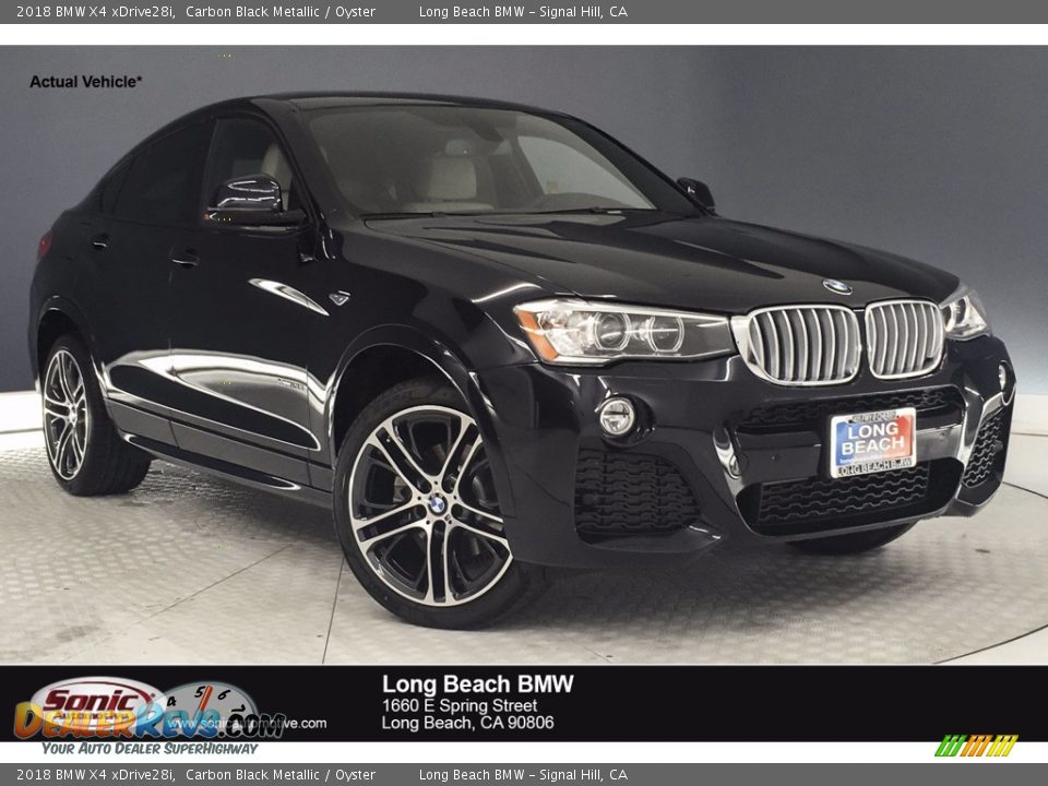 2018 BMW X4 xDrive28i Carbon Black Metallic / Oyster Photo #1