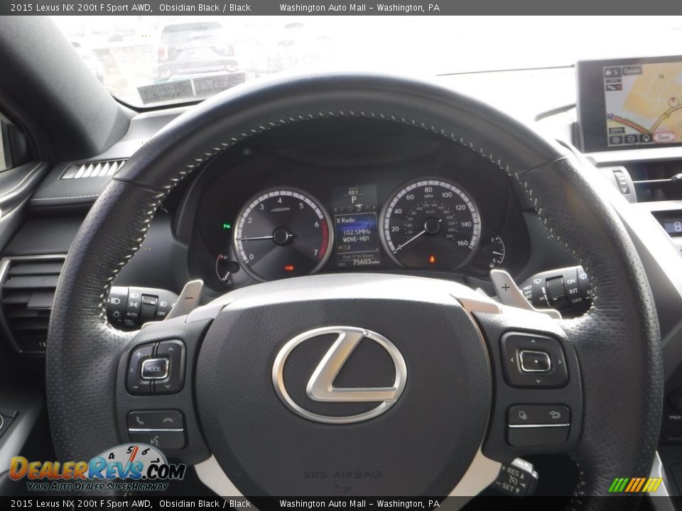 2015 Lexus NX 200t F Sport AWD Obsidian Black / Black Photo #23