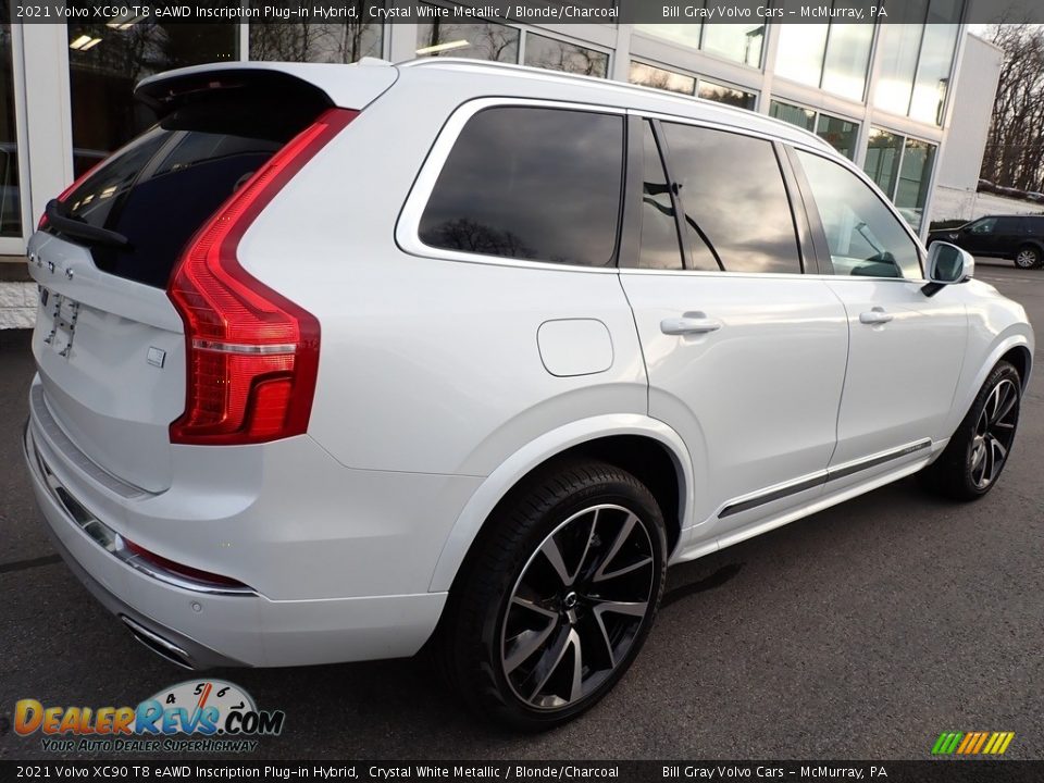 2021 Volvo XC90 T8 eAWD Inscription Plug-in Hybrid Crystal White Metallic / Blonde/Charcoal Photo #2