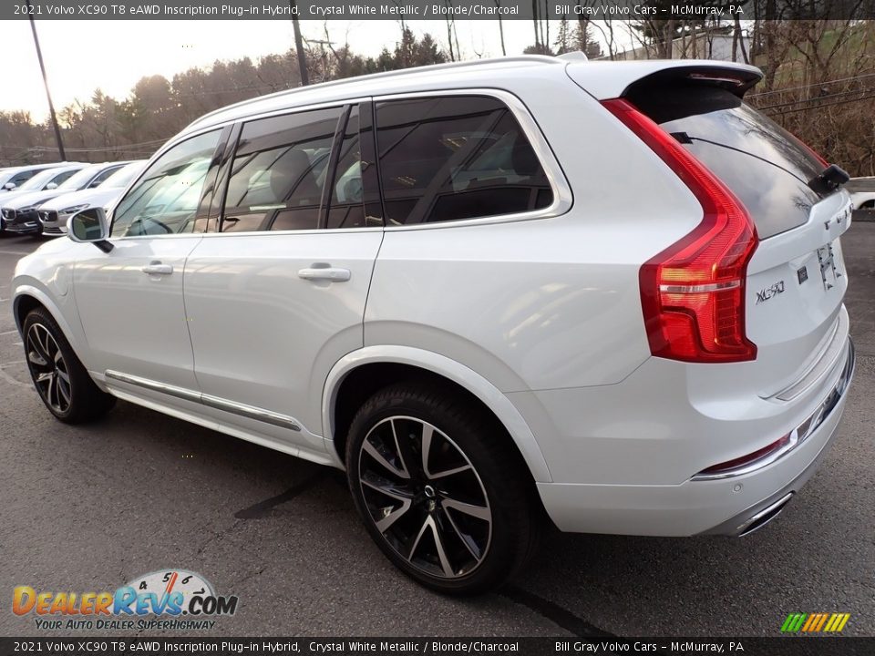 2021 Volvo XC90 T8 eAWD Inscription Plug-in Hybrid Crystal White Metallic / Blonde/Charcoal Photo #4