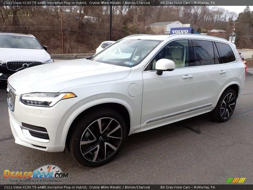 Crystal White Metallic 2021 Volvo XC90 T8 eAWD Inscription Plug-in Hybrid Photo #5