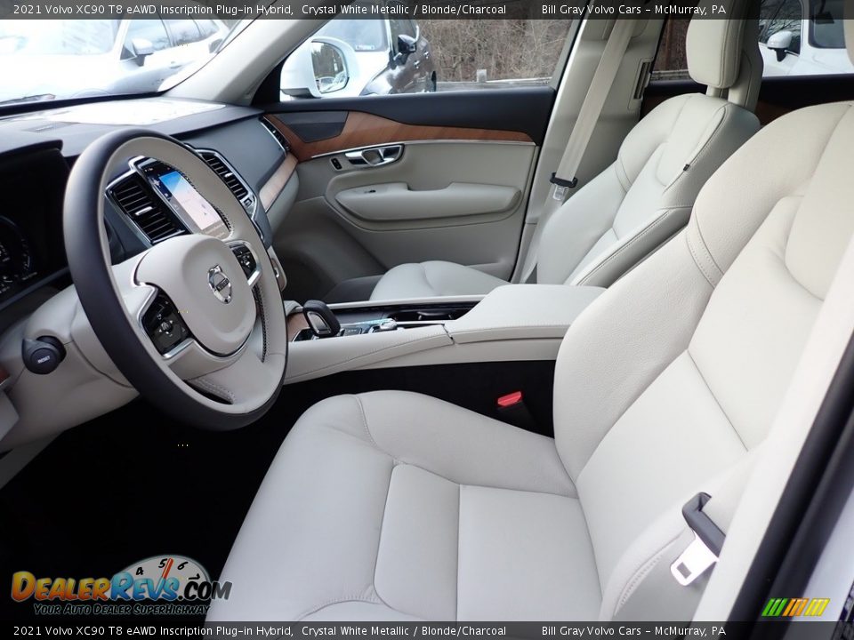 Blonde/Charcoal Interior - 2021 Volvo XC90 T8 eAWD Inscription Plug-in Hybrid Photo #7