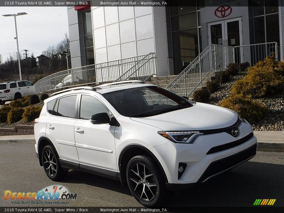 2018 Toyota RAV4 SE AWD Super White / Black Photo #1