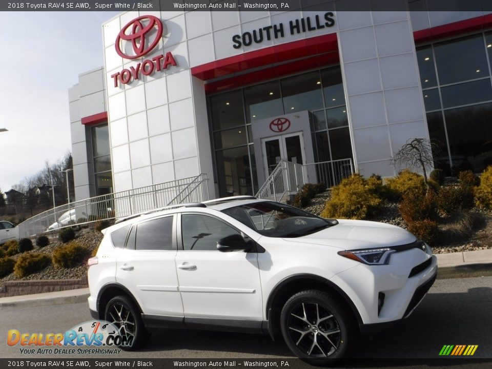 2018 Toyota RAV4 SE AWD Super White / Black Photo #2