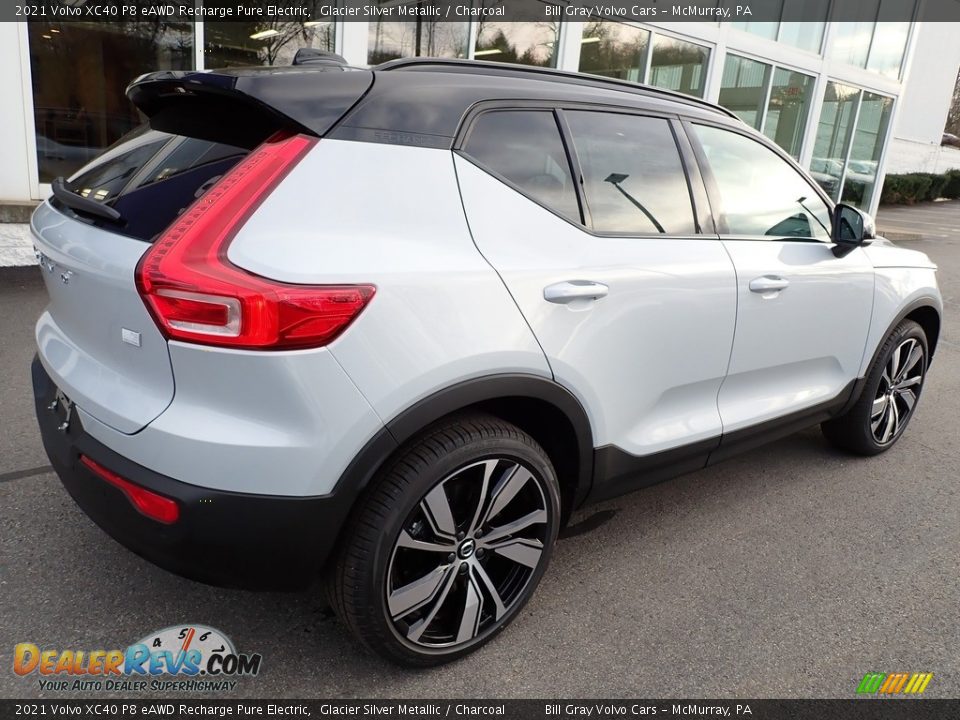 Glacier Silver Metallic 2021 Volvo XC40 P8 eAWD Recharge Pure Electric Photo #2