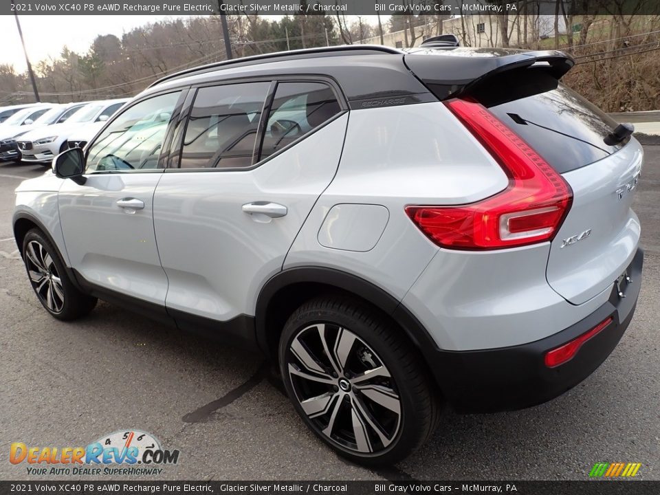 Glacier Silver Metallic 2021 Volvo XC40 P8 eAWD Recharge Pure Electric Photo #4