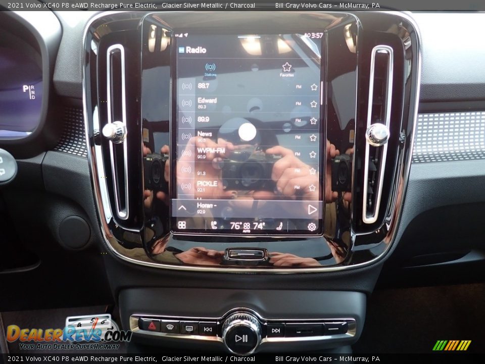 Controls of 2021 Volvo XC40 P8 eAWD Recharge Pure Electric Photo #15
