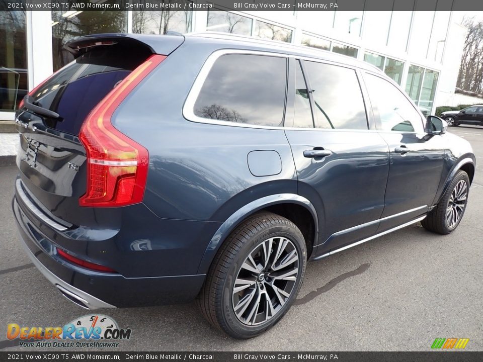 2021 Volvo XC90 T5 AWD Momentum Denim Blue Metallic / Charcoal Photo #2