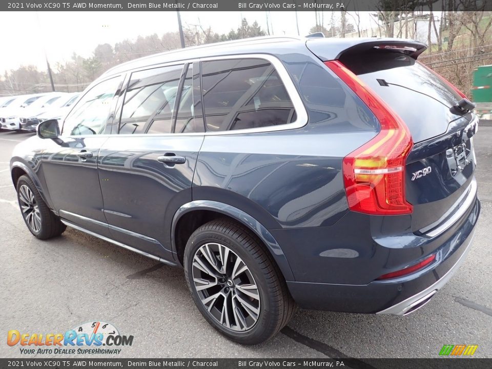 2021 Volvo XC90 T5 AWD Momentum Denim Blue Metallic / Charcoal Photo #4