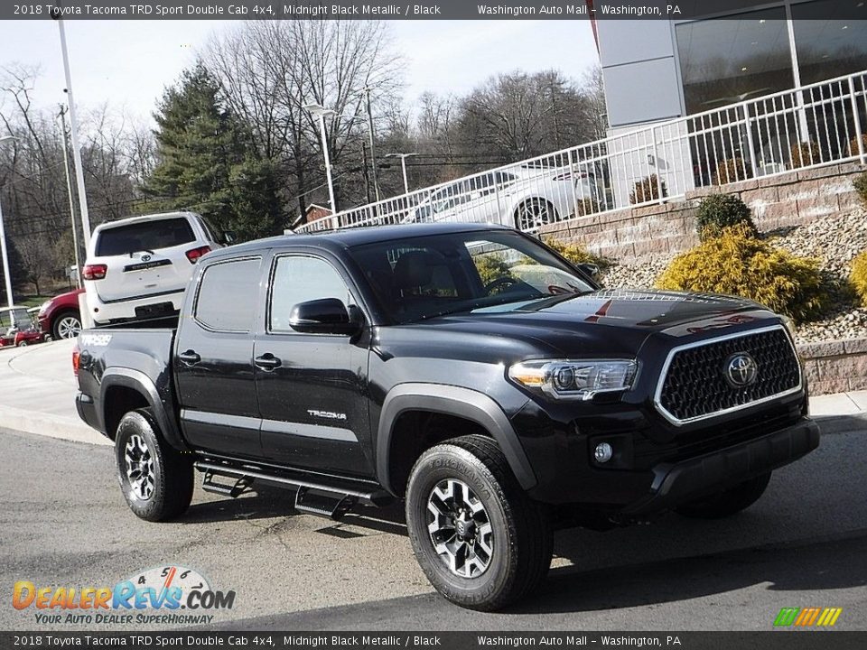 2018 Toyota Tacoma TRD Sport Double Cab 4x4 Midnight Black Metallic / Black Photo #1