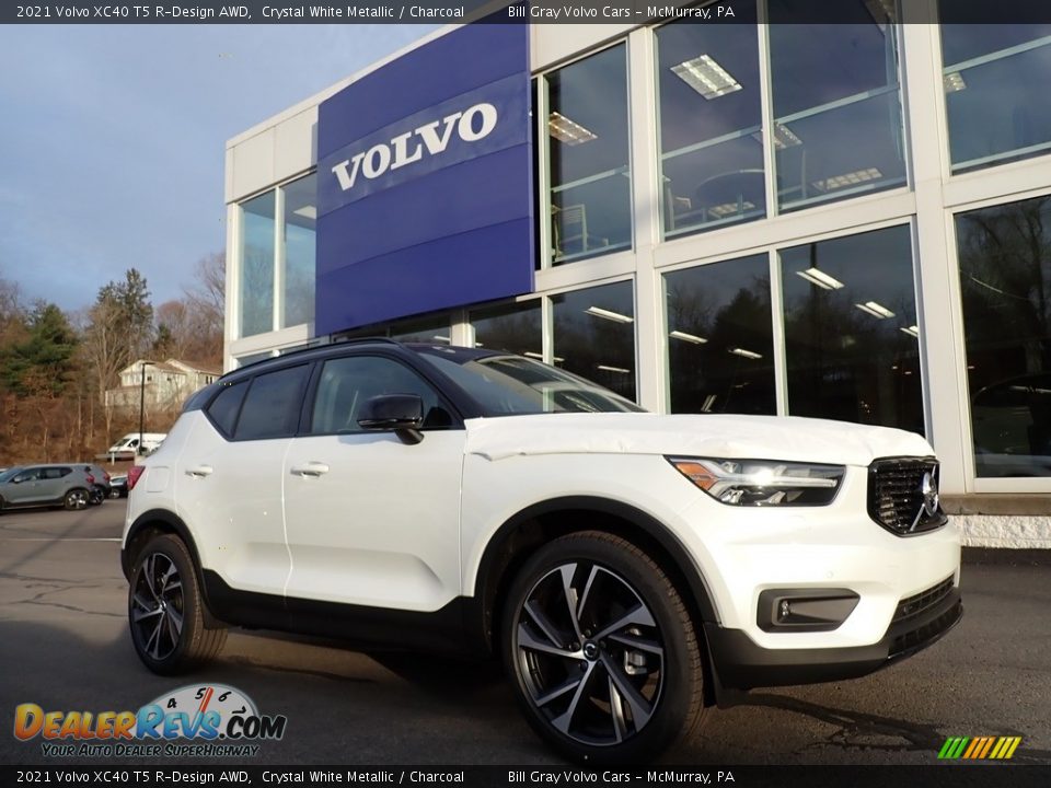 2021 Volvo XC40 T5 R-Design AWD Crystal White Metallic / Charcoal Photo #1