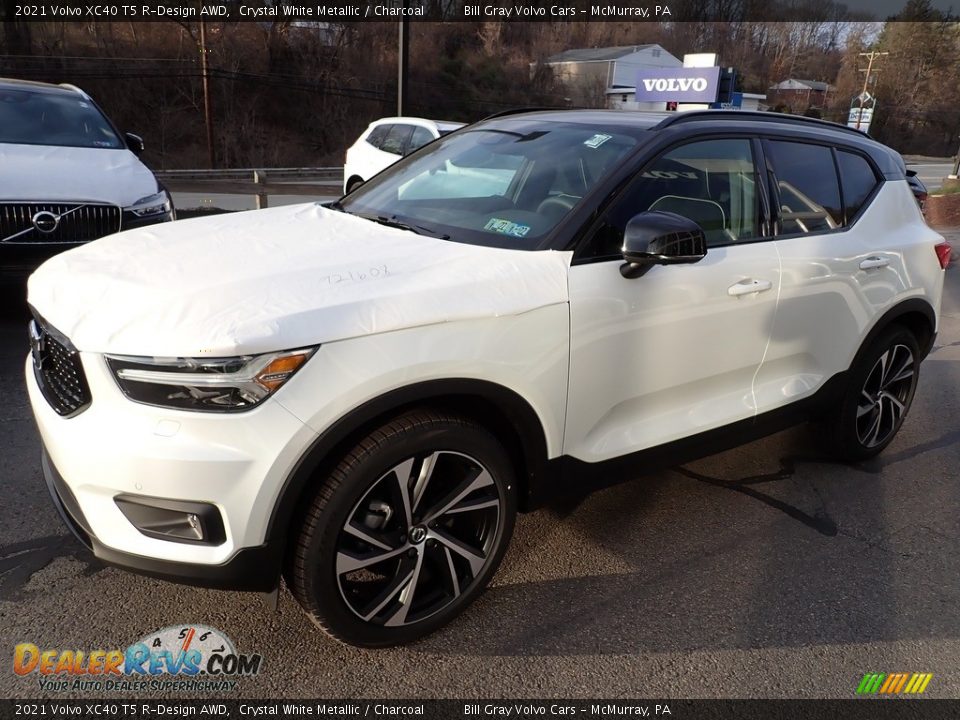 2021 Volvo XC40 T5 R-Design AWD Crystal White Metallic / Charcoal Photo #5