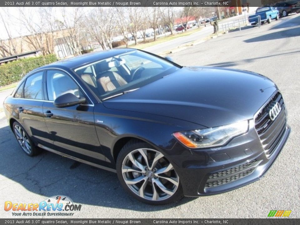 2013 Audi A6 3.0T quattro Sedan Moonlight Blue Metallic / Nougat Brown Photo #3