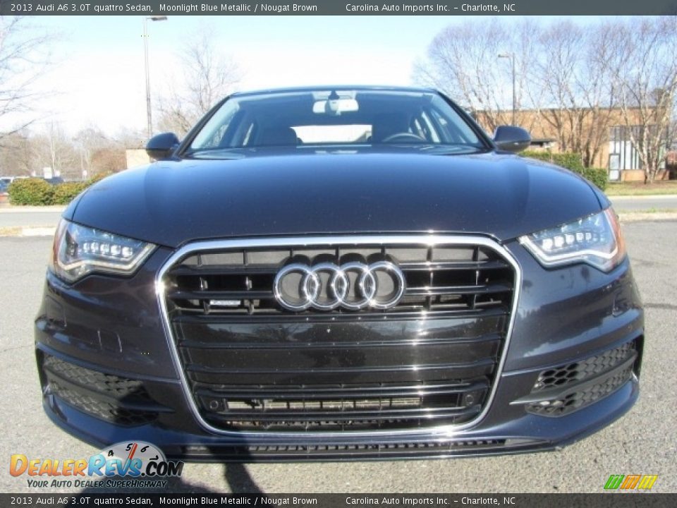 2013 Audi A6 3.0T quattro Sedan Moonlight Blue Metallic / Nougat Brown Photo #4