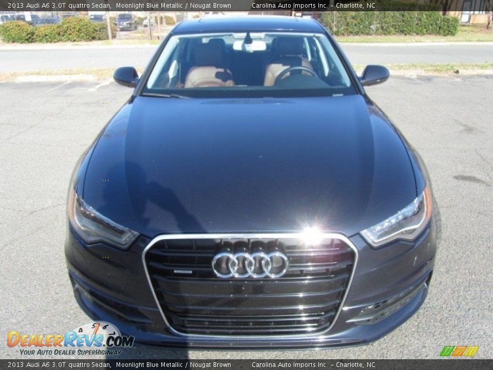 2013 Audi A6 3.0T quattro Sedan Moonlight Blue Metallic / Nougat Brown Photo #5