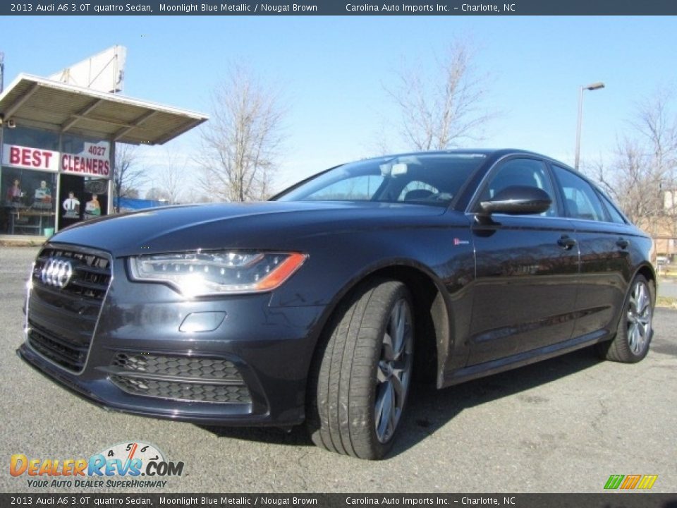 2013 Audi A6 3.0T quattro Sedan Moonlight Blue Metallic / Nougat Brown Photo #6