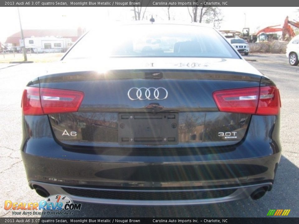 2013 Audi A6 3.0T quattro Sedan Moonlight Blue Metallic / Nougat Brown Photo #9