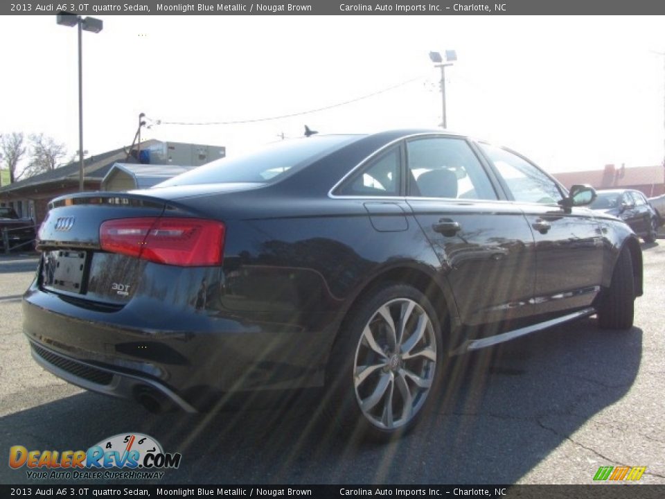 2013 Audi A6 3.0T quattro Sedan Moonlight Blue Metallic / Nougat Brown Photo #10