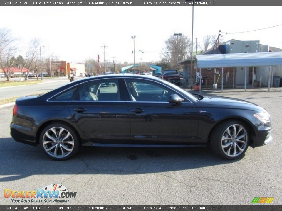 2013 Audi A6 3.0T quattro Sedan Moonlight Blue Metallic / Nougat Brown Photo #11