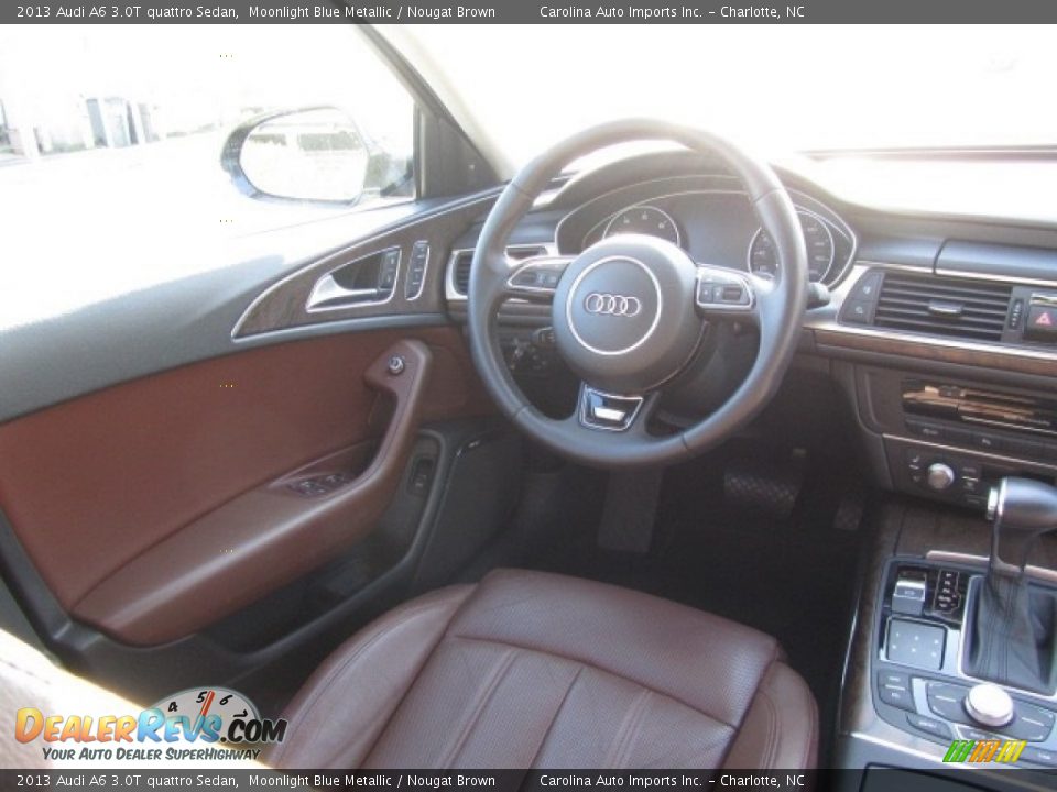 2013 Audi A6 3.0T quattro Sedan Moonlight Blue Metallic / Nougat Brown Photo #12