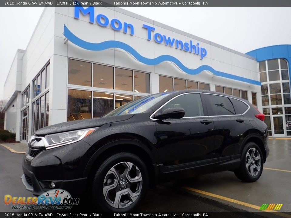 2018 Honda CR-V EX AWD Crystal Black Pearl / Black Photo #1