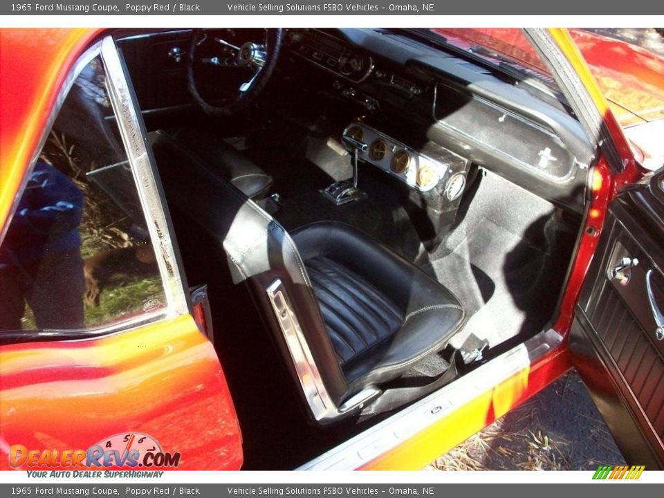 1965 Ford Mustang Coupe Poppy Red / Black Photo #5