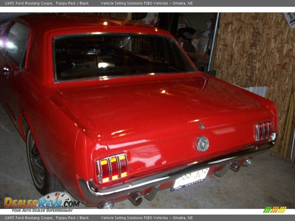 1965 Ford Mustang Coupe Poppy Red / Black Photo #8