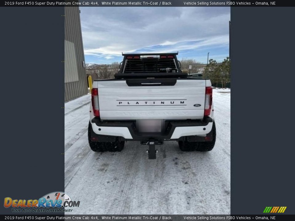 2019 Ford F450 Super Duty Platinum Crew Cab 4x4 White Platinum Metallic Tri-Coat / Black Photo #8