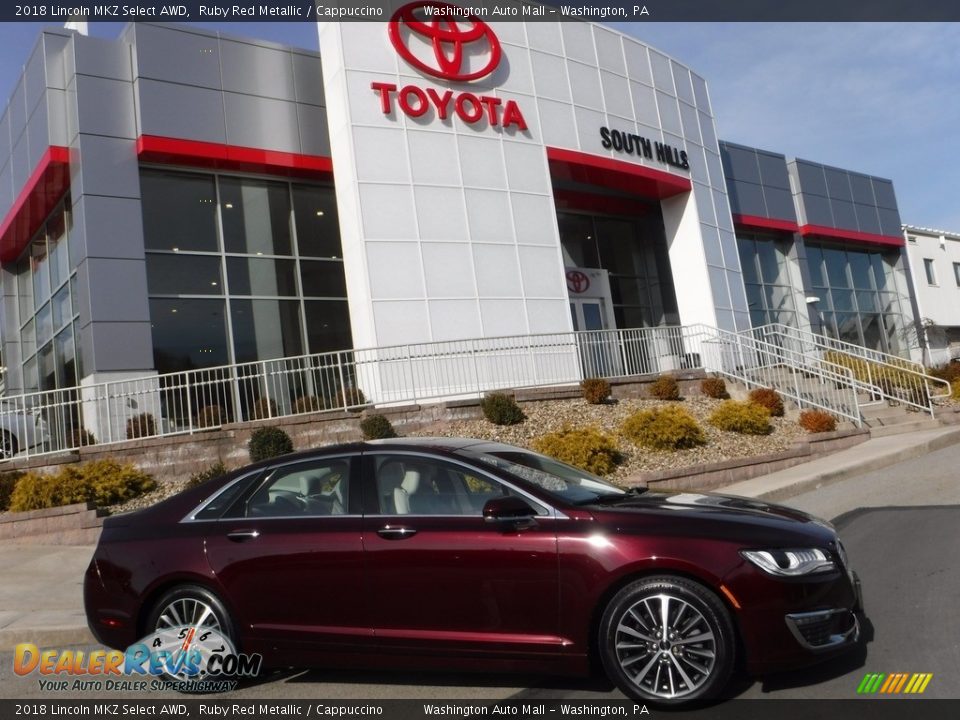 2018 Lincoln MKZ Select AWD Ruby Red Metallic / Cappuccino Photo #2