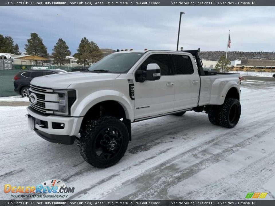 2019 Ford F450 Super Duty Platinum Crew Cab 4x4 White Platinum Metallic Tri-Coat / Black Photo #15